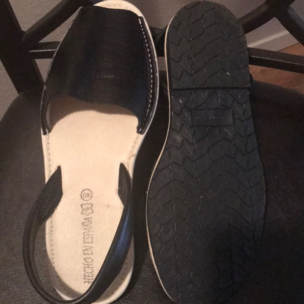 Black Leather Sandals
